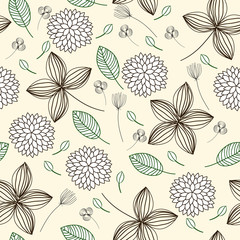 Elegant floral seamless background