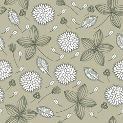 Elegant floral seamless background