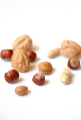 Nuts on white