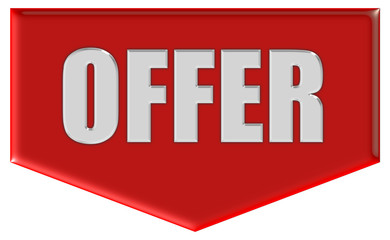 Marker rot Pfeil unten OFFER