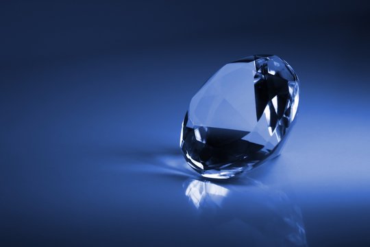 Luxury diamond in blue