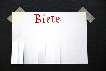 Biete ...