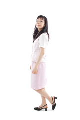 Fototapeta premium 歩く女性