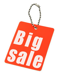 red sale tag isolated