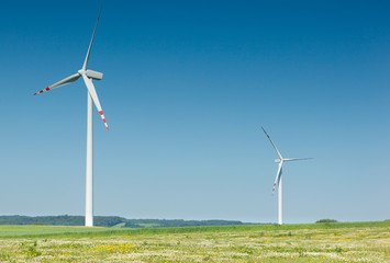 two wind turbines