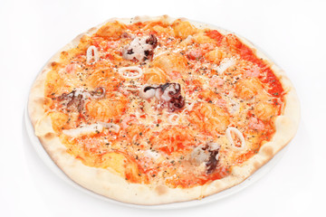 pizza with seafood