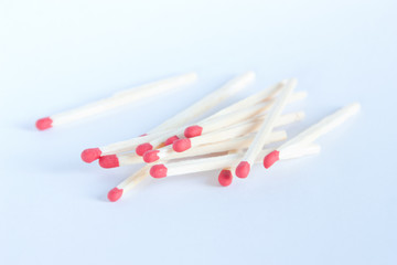 Matches on bright background