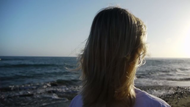 Female looking at the sea