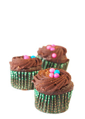 Miniature chocolate cupcakes