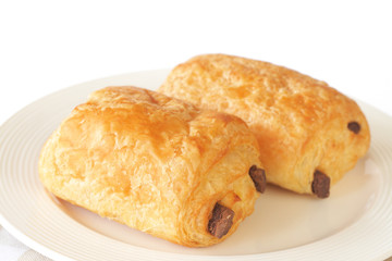 Chocolate filled croissants