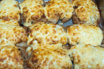 baked with mayonnaise and cheese