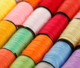 bobbins of lurex thread