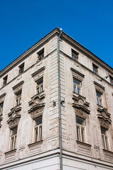 Angle d'immeuble abandonné