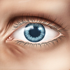 stylized human eye closeup