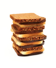 loaf of bread isolated on white background