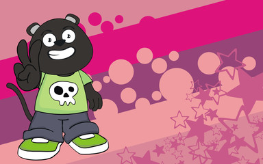 panther kid cartoon background3