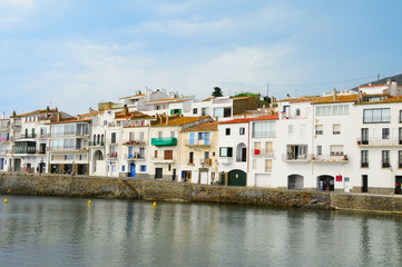 Fototapeta na wymiar A view of seafront of Cadaques, Costa Brava, Spain