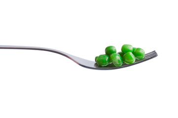 peas on a fork
