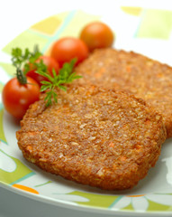 Hamburger di soia e verdure