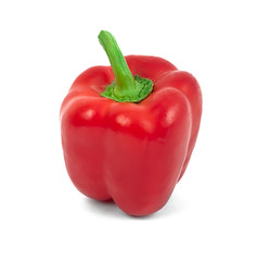 red bell pepper isolated on white