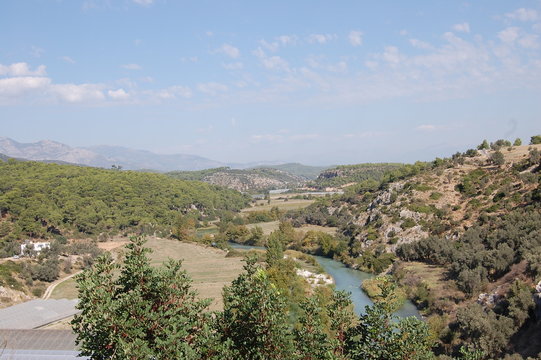 Hills and River in Antalya Turkey