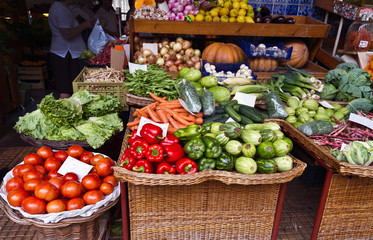 Mercado de verduras Madeira Portugal