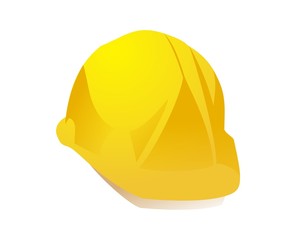 kask budowlany żółty yellow helmet vector