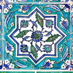 Ottoman vintage tile as background