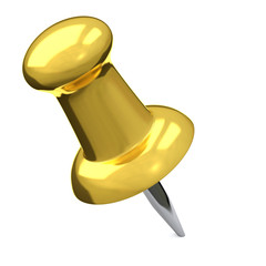 Golden  push pin