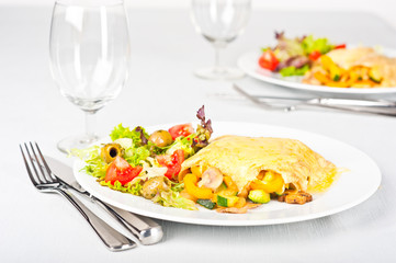 Vegetable pasta rolls