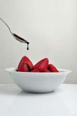 Fresa gota chocolate