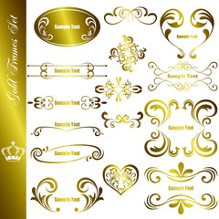 Gold frames set