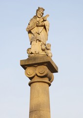 Fototapeta na wymiar monument of St.John Nepomucen in Jaslo