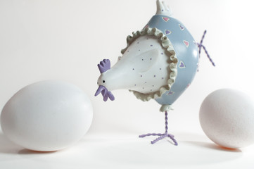 Huhn mit 2 Eiern 3