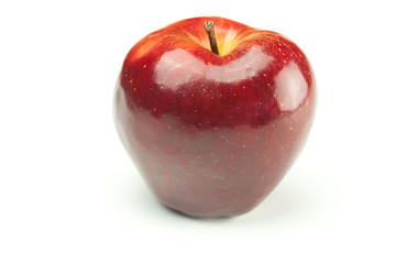 beautiful mellow  juicy apple isolated on white