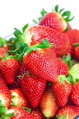 background of red big juicy ripe strawberries