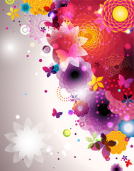 Abstract floral spring background.