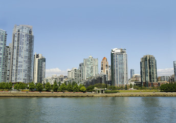 Fototapeta na wymiar Views from Granville Island of Vancouver Canada
