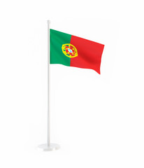 3D flag of Portugal