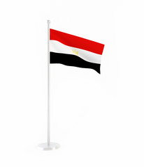 3D flag of Egypt