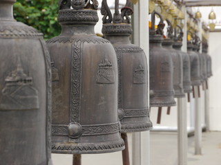 Old Steel Bell in Thai Temple