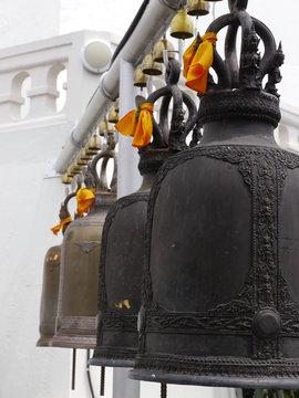 Old Steel Bell in Thai Temple