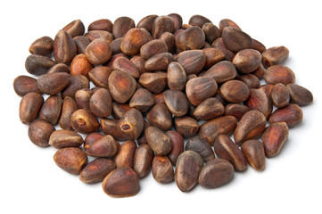 handful of nuts of Siberian cedar