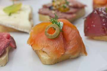 Canapes mit Lachs