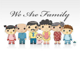 cartoon family card