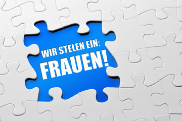 Wir stellen Frauen ein