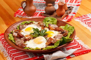 sausage and eggs for breakfast