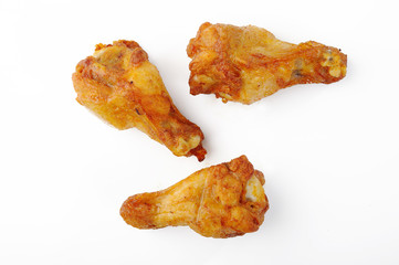 Chicken wing  on white background