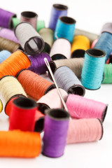 bobbins of lurex thread