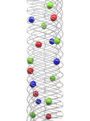 RGB balls with paths